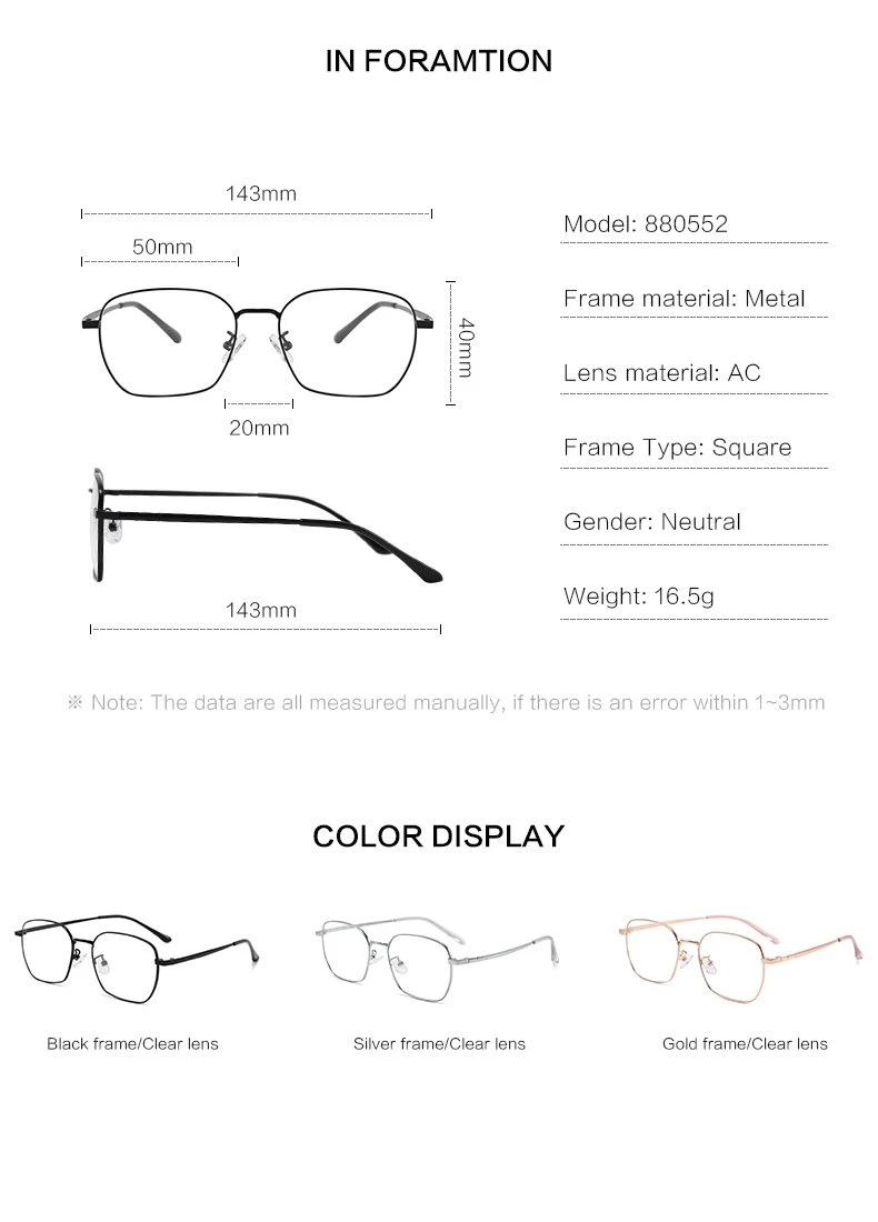 large optical frames